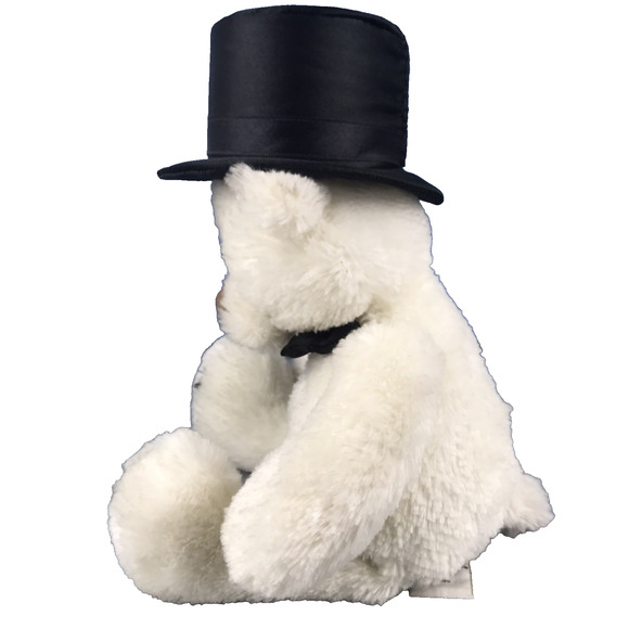 Gund Gifts Hearts United Bride & Groom Pair Plush Teddy Bears 10" White Stuffed - Picture 4 of 16